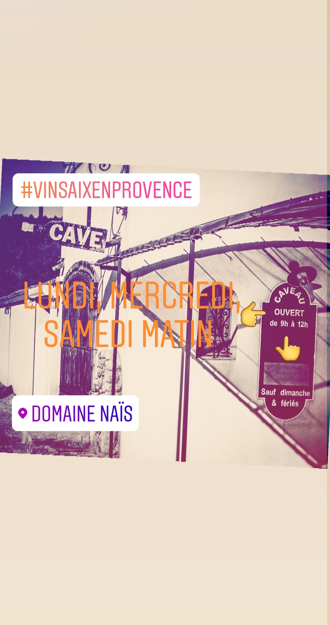 Ouverture Caveau