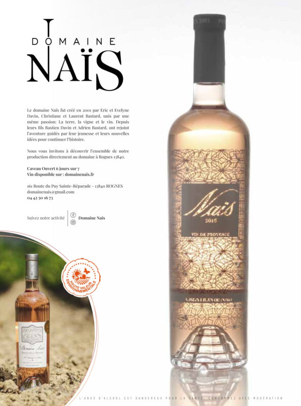 Nouvelle article dans Rosés en Provence. Disponible au caveau.